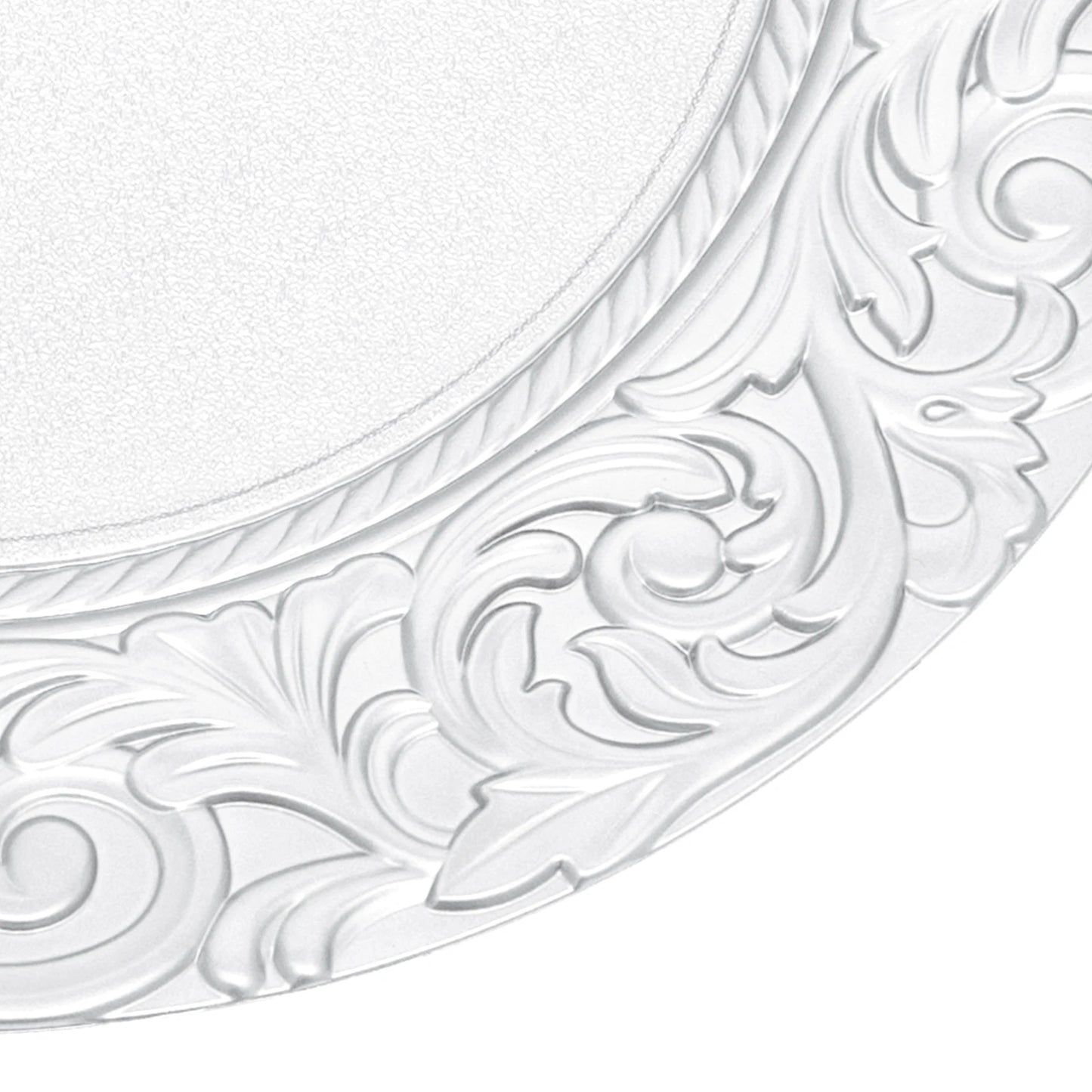 Bymaocar Charger Plate Set 100 Round Embossed Serving Plates