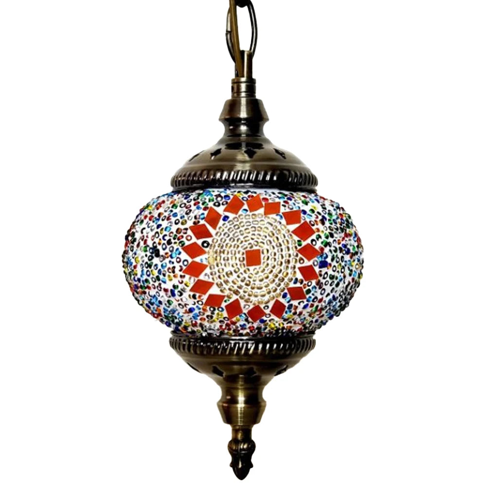 APWIKOGER Mosaic Pendant Light Turkish Moroccan Hanging Ceiling Lamp
