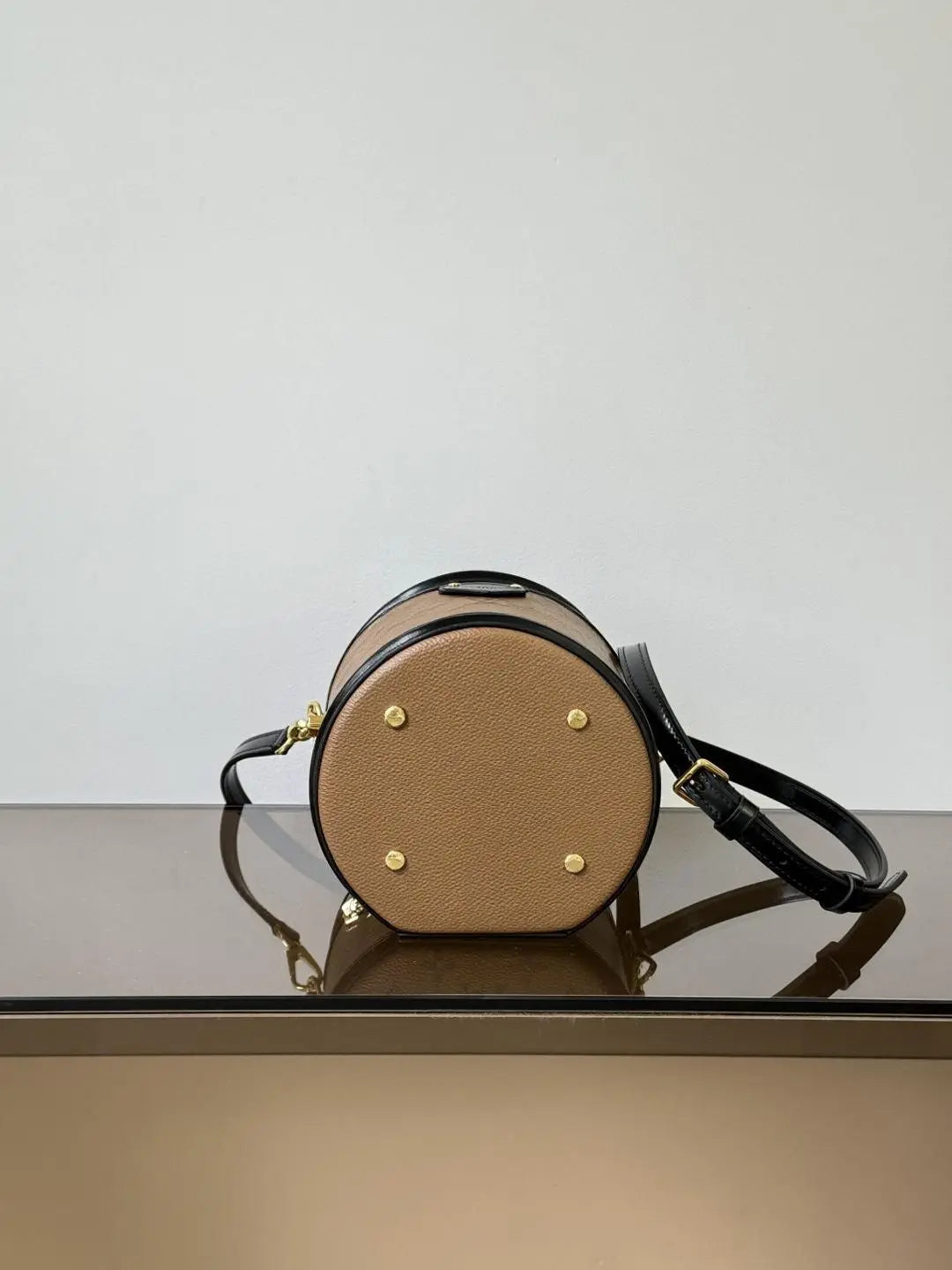 Genuine Leather Quilted Flap Shoulder Bag With Chain Crossbody Strap