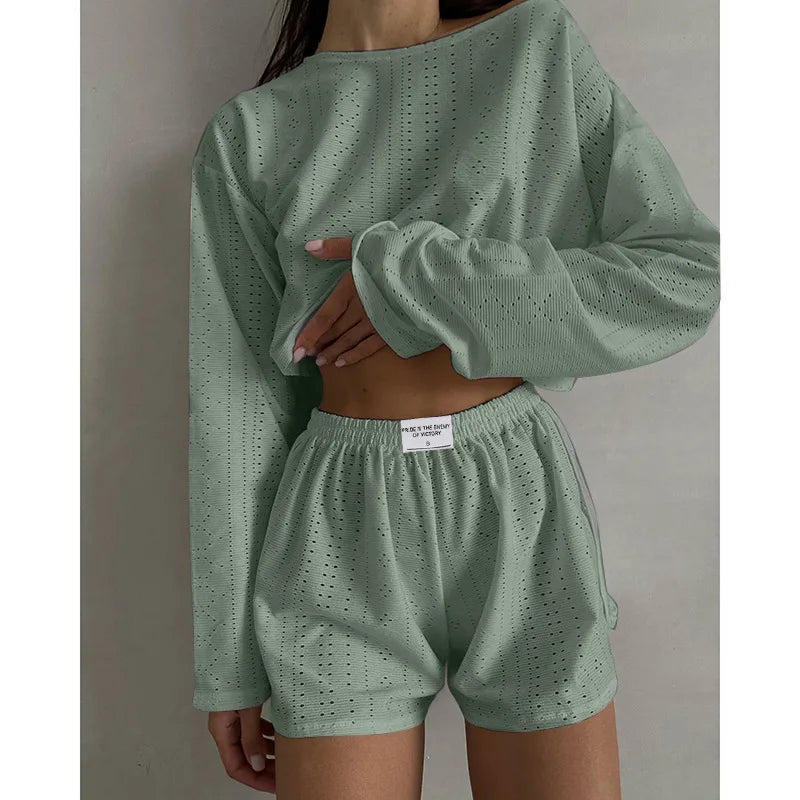 Women's Pajama Set Sleepwear With Shorts 2 Piece Loungewear
