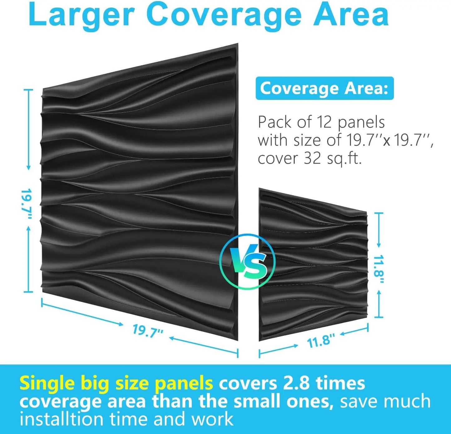 3D Wave Design Textured PVC Wall Panels For Modern Interiors