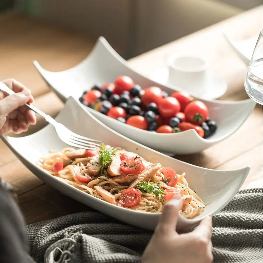 Porcelain Serving Dishes Set For Entertaining Elegant Tableware