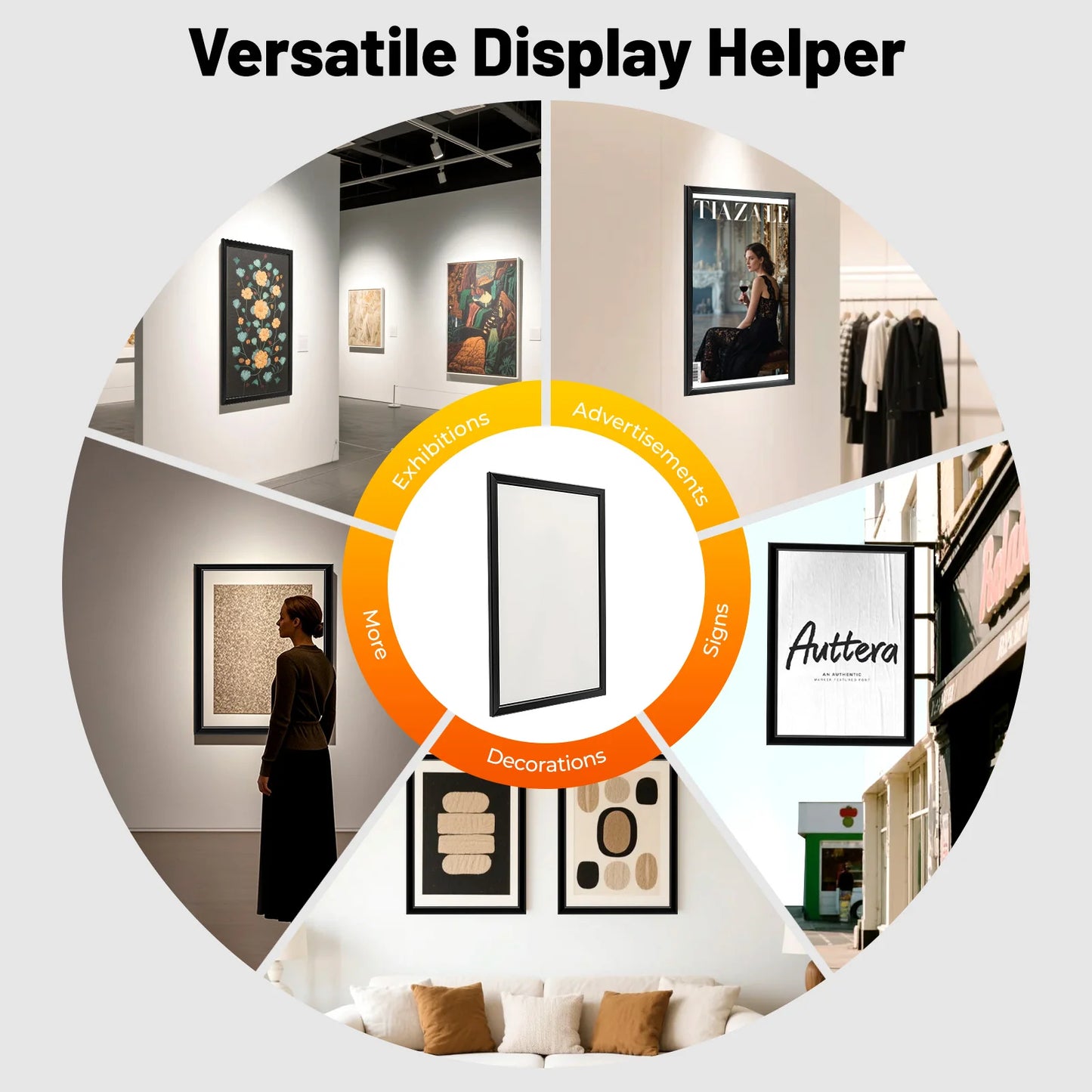 Bymaocar LED Poster Frame Warm Illuminated Acrylic Aluminum Alloy
