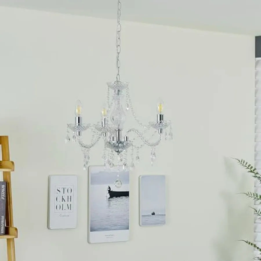 Crystal Chandelier 3 Light Modern K9 Acrylic Pendant for Dining