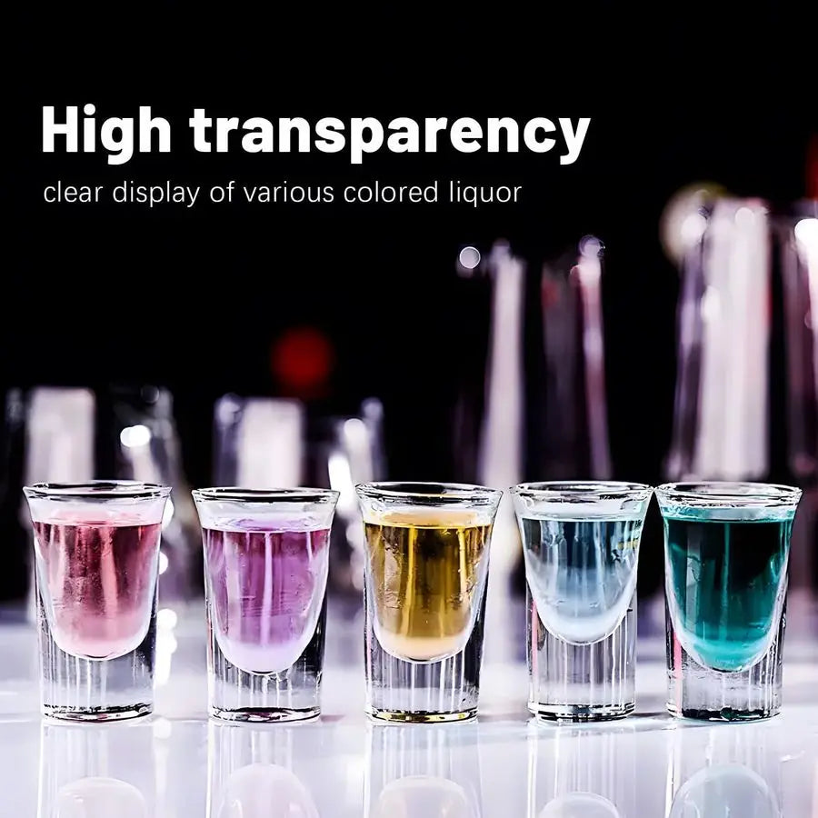 60 Pack Glass Shot Glasses With 10 Pourers For Bars