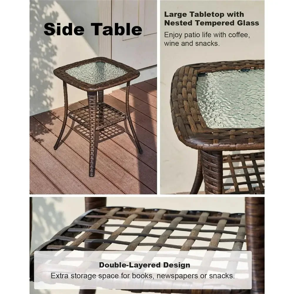 Premium Outdoor Patio Furniture With Weather Resistant Cushions Swivel Rockers