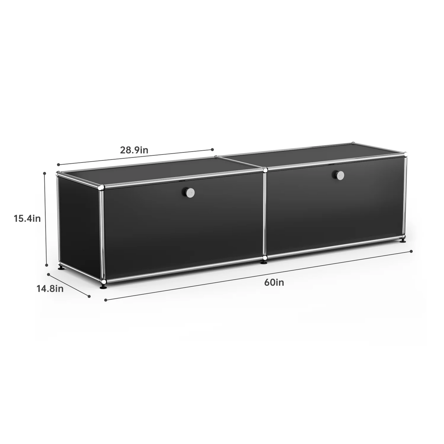 Furgle Modern Modular Metal Storage Cabinet Freestanding Sideboard Living Room