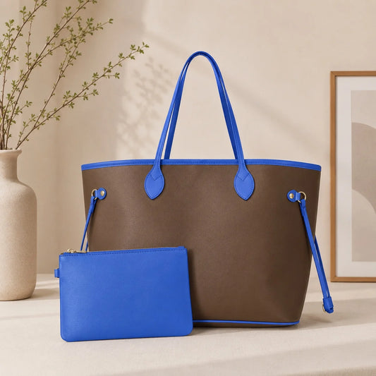 Classic Pattern Large Capacity Handbag With Small Wallet