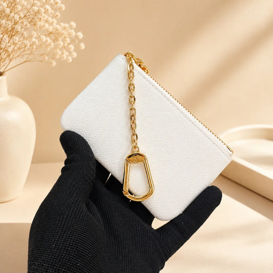 New Luxury Classic Pattern Zipper Coin Purse Leather Wallet