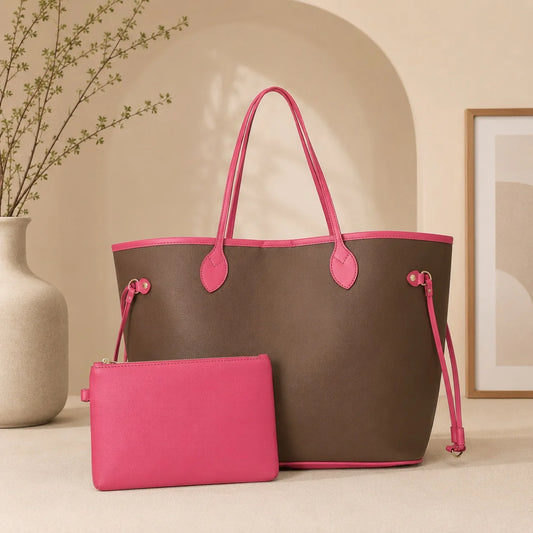 Edeny Luxury Classic Pattern Large Capacity Handbag With Wallet