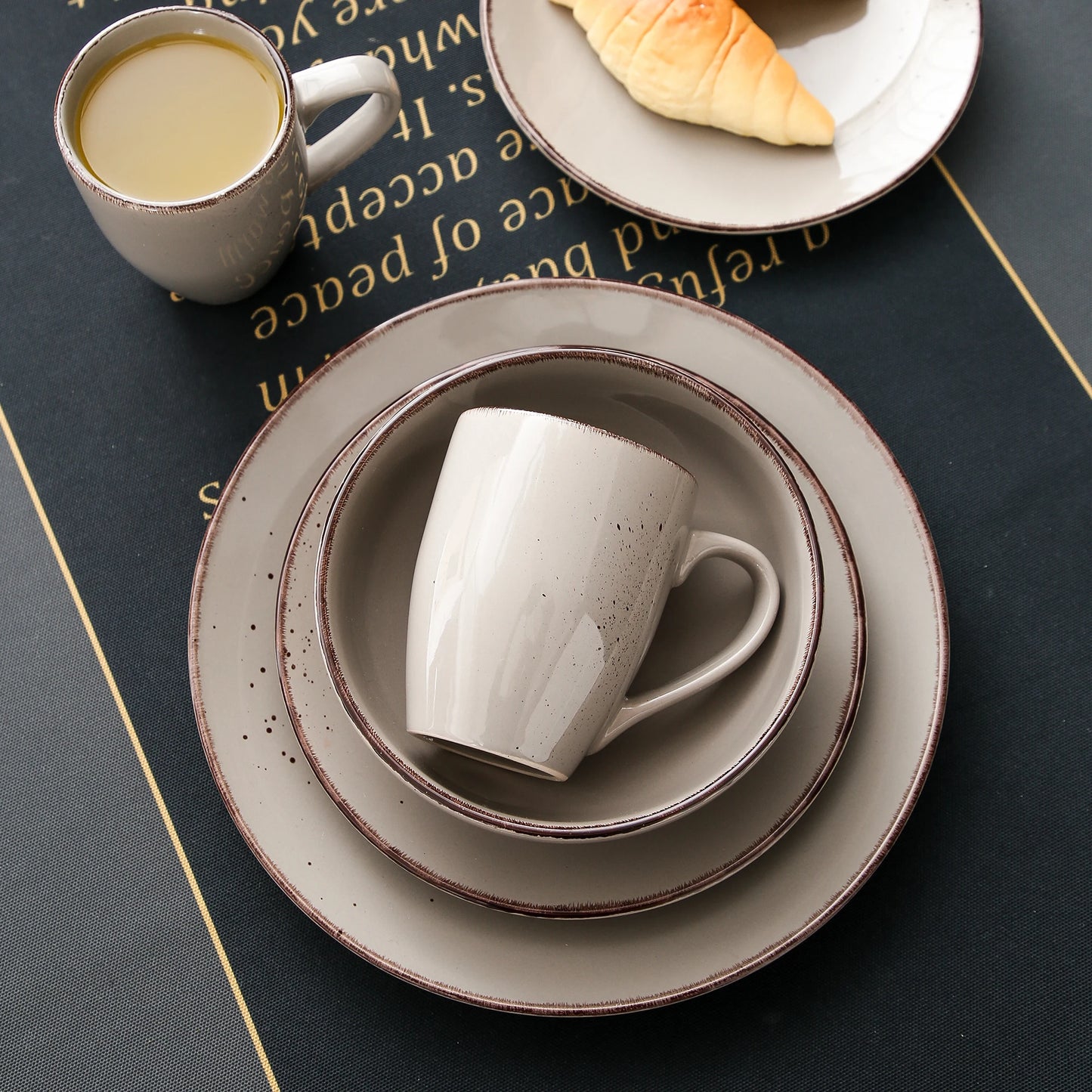 Malacasa Navia Stoneware Dinnerware Set Tableware Collection