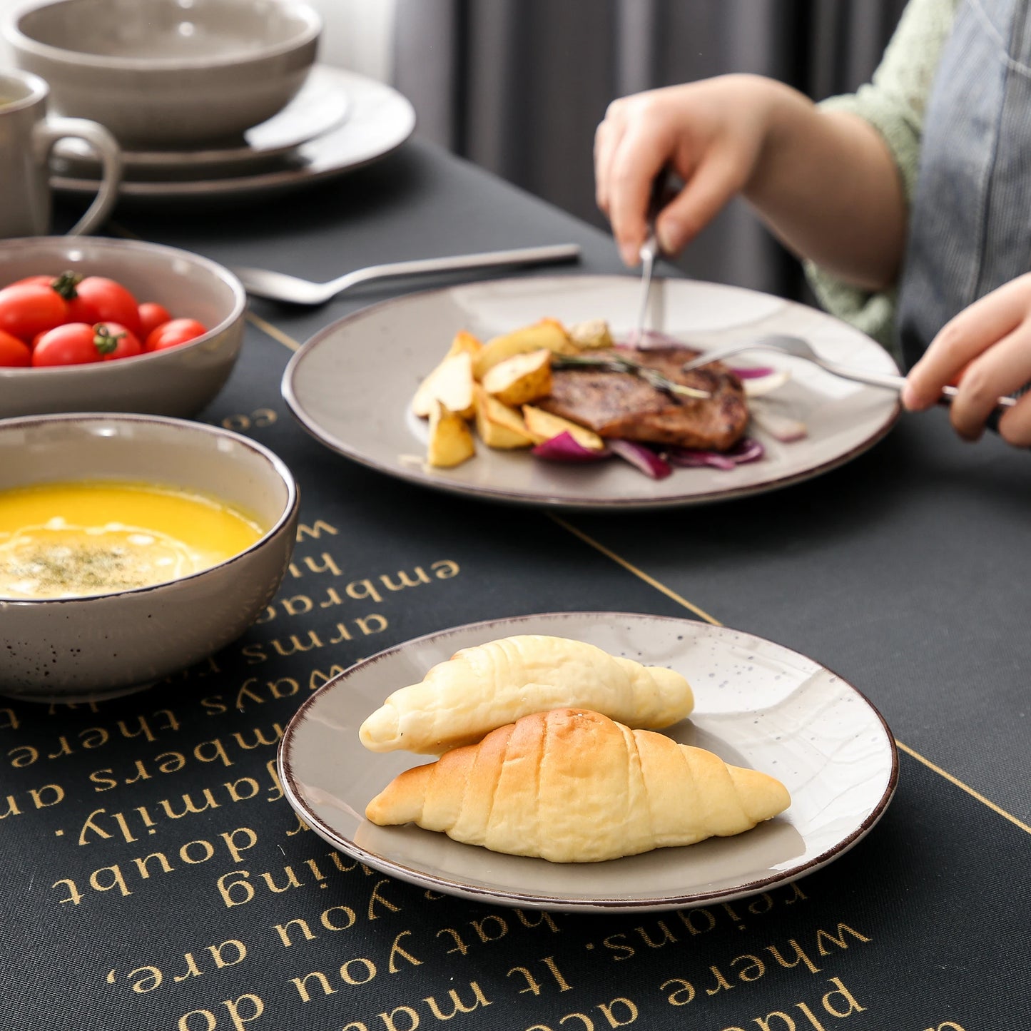 Malacasa Navia Stoneware Dinnerware Set Tableware Collection