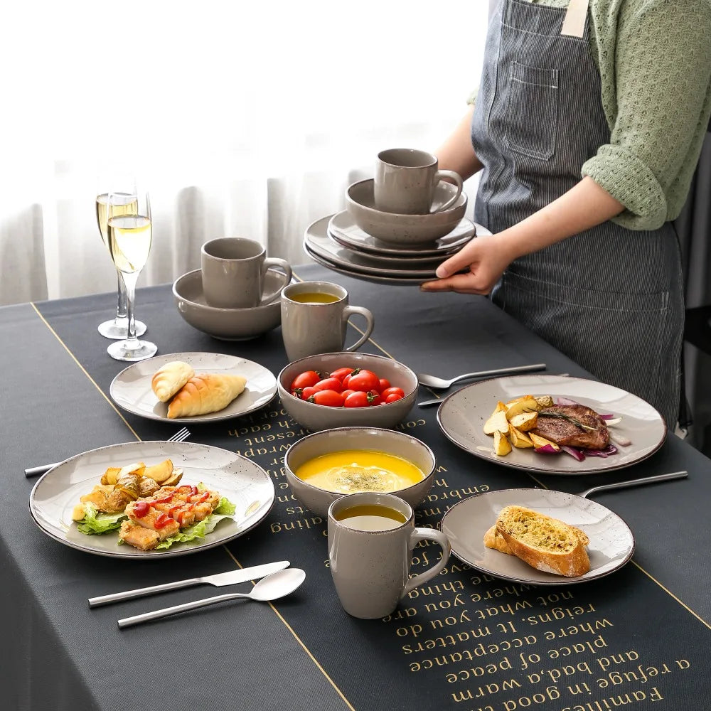 Malacasa Navia Stoneware Dinnerware Set Tableware Collection