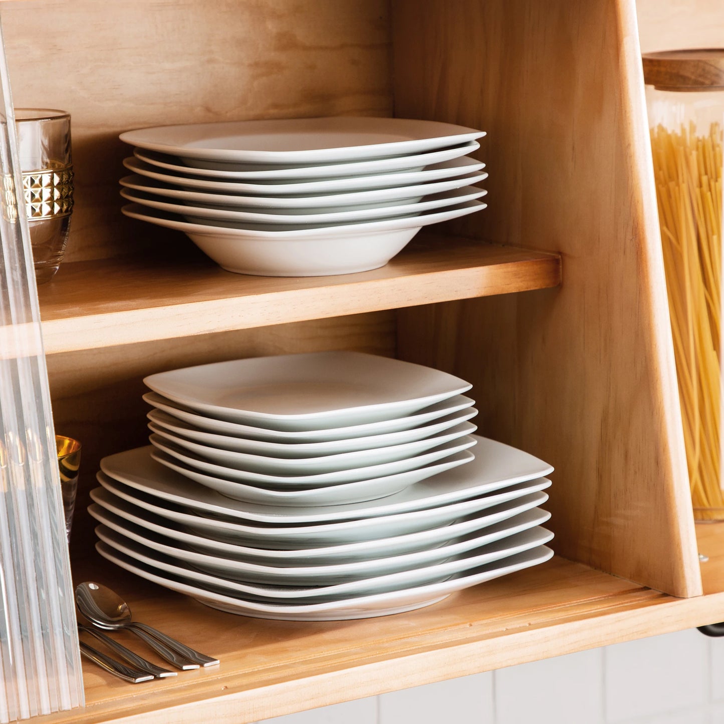 MALACASA Julia Porcelain Dinnerware Set Service For 6