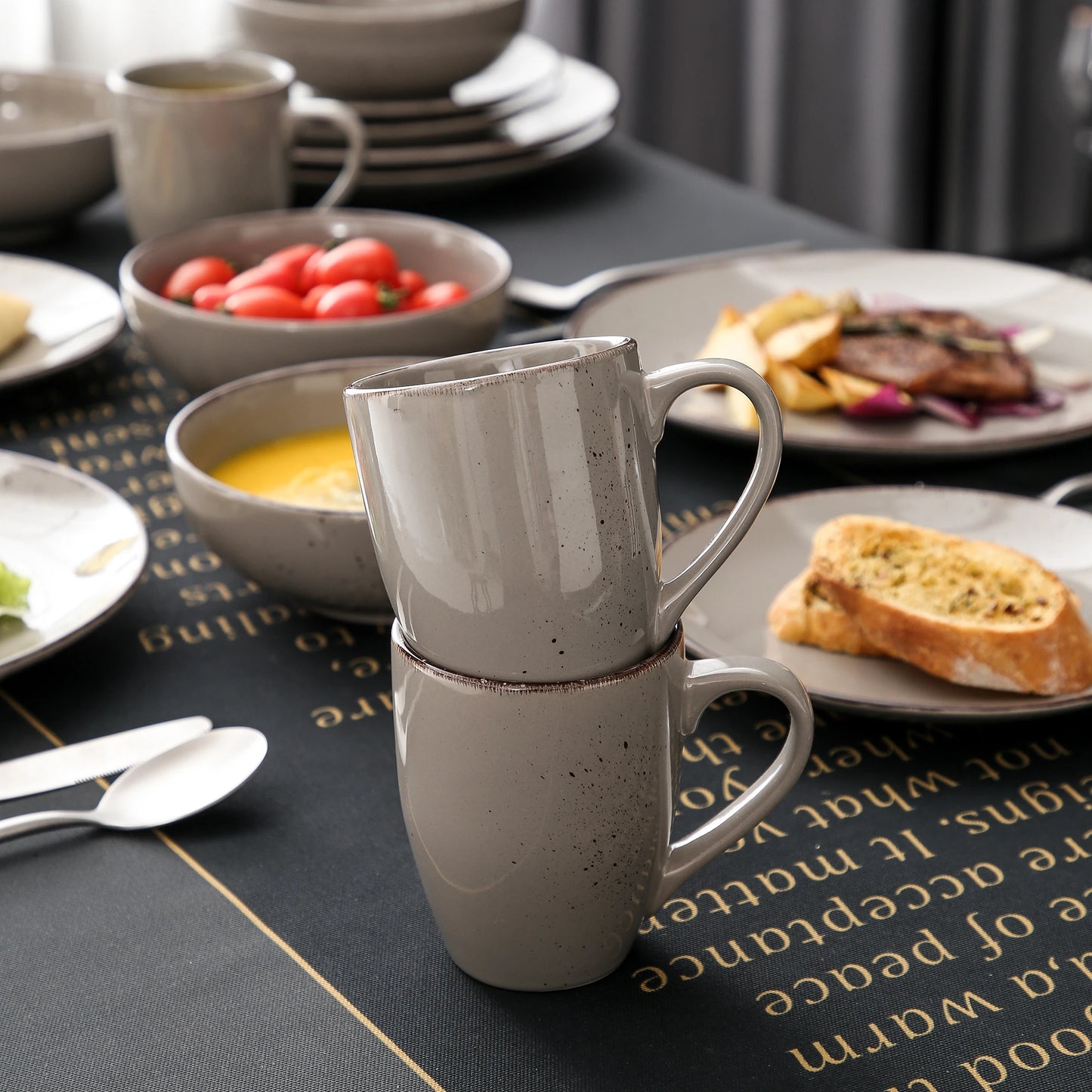 Malacasa Navia Stoneware Dinnerware Set Tableware Collection