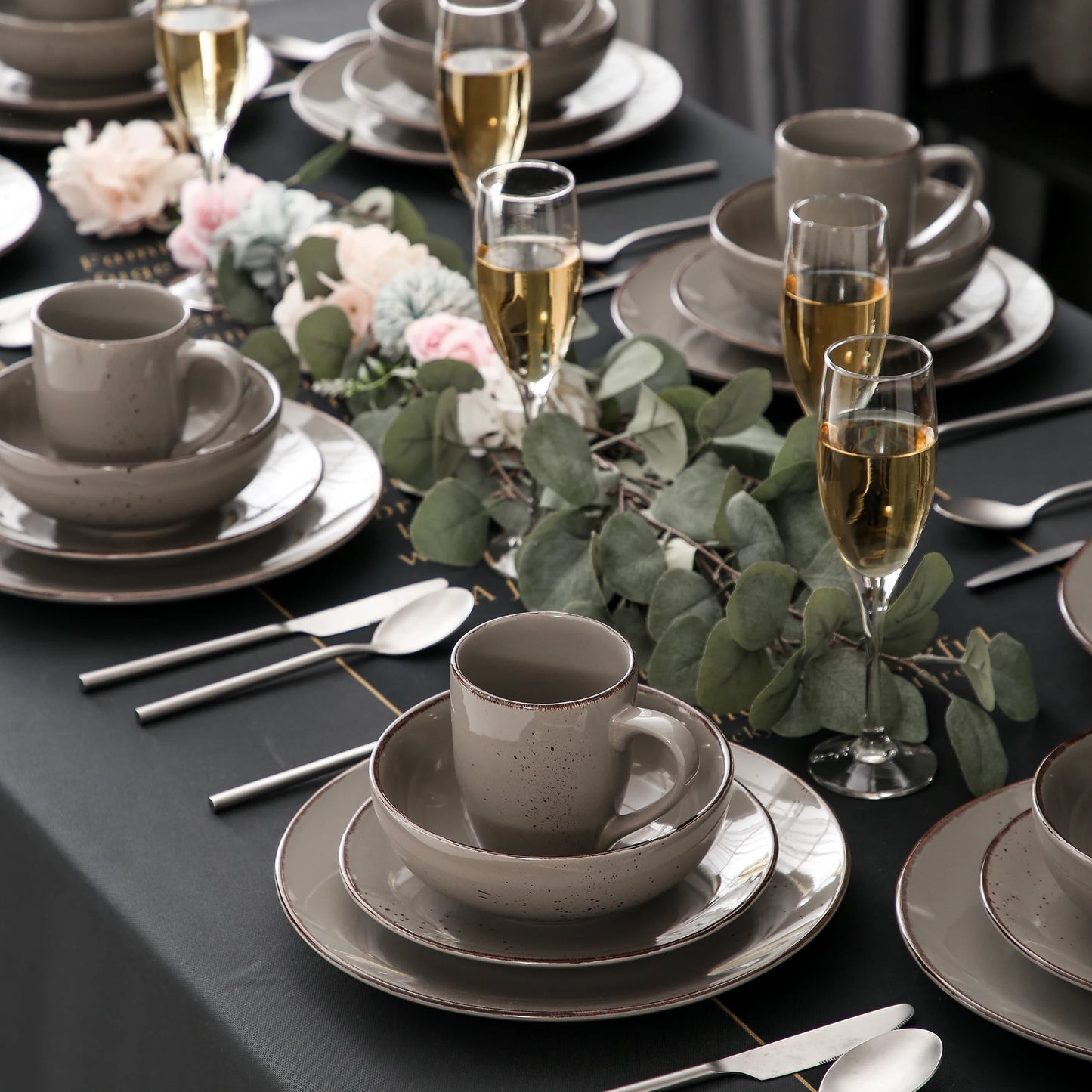 Malacasa Navia Stoneware Dinnerware Set Tableware Collection
