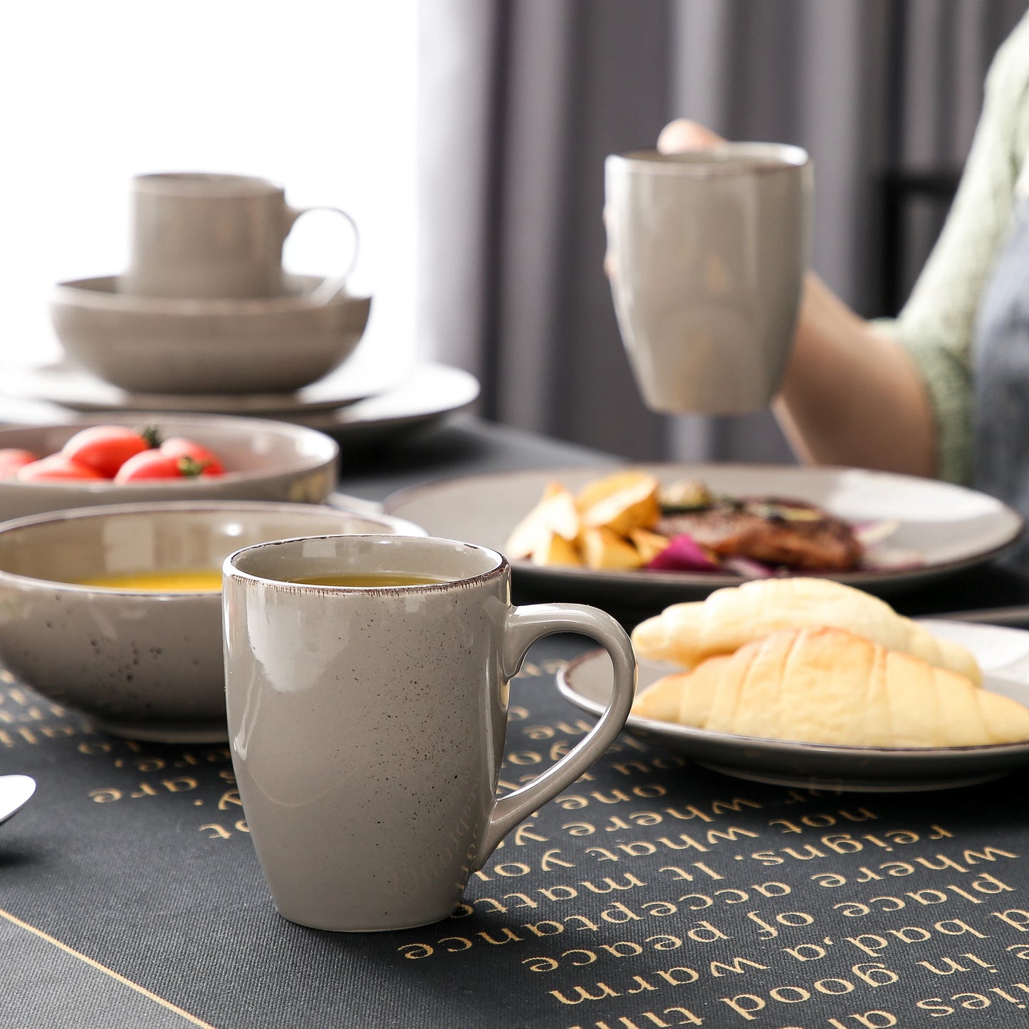 Malacasa Navia Stoneware Dinnerware Set Tableware Collection