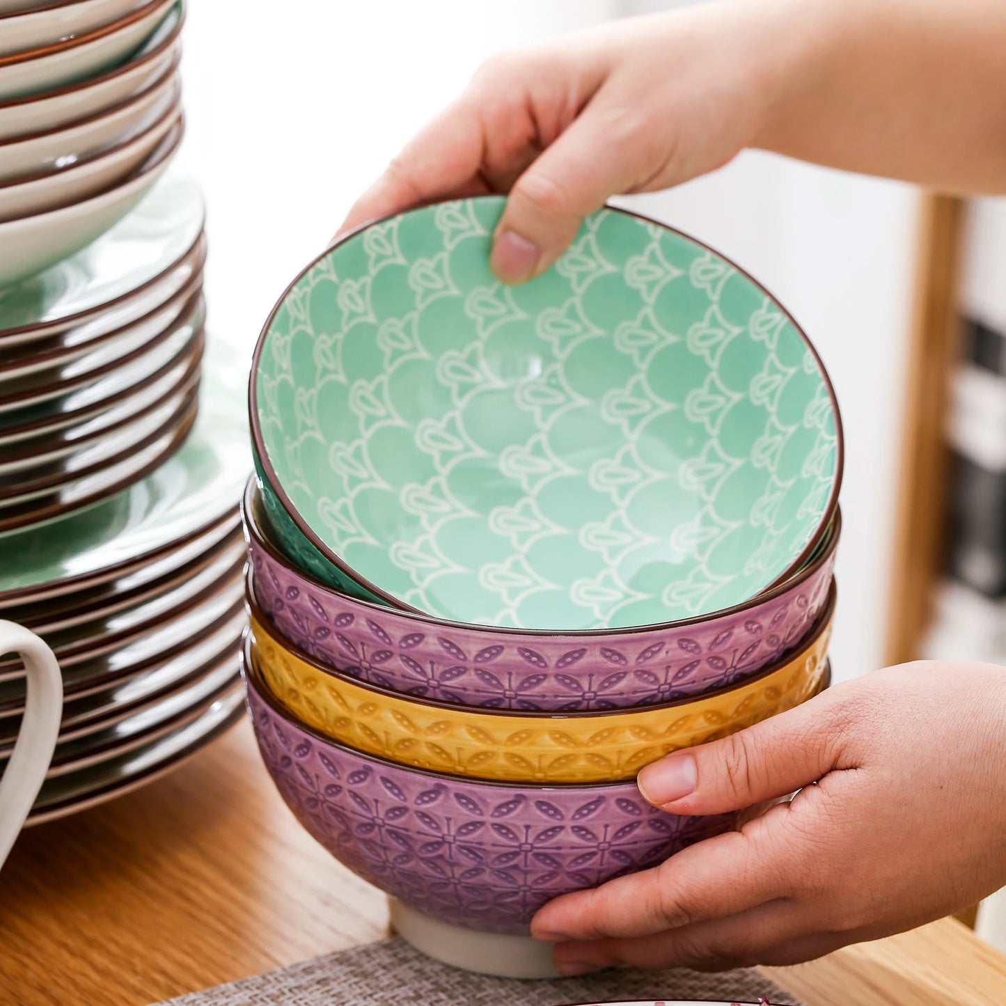 MALACASA Tulip Porcelain Dinnerware Set 4 Design Collection