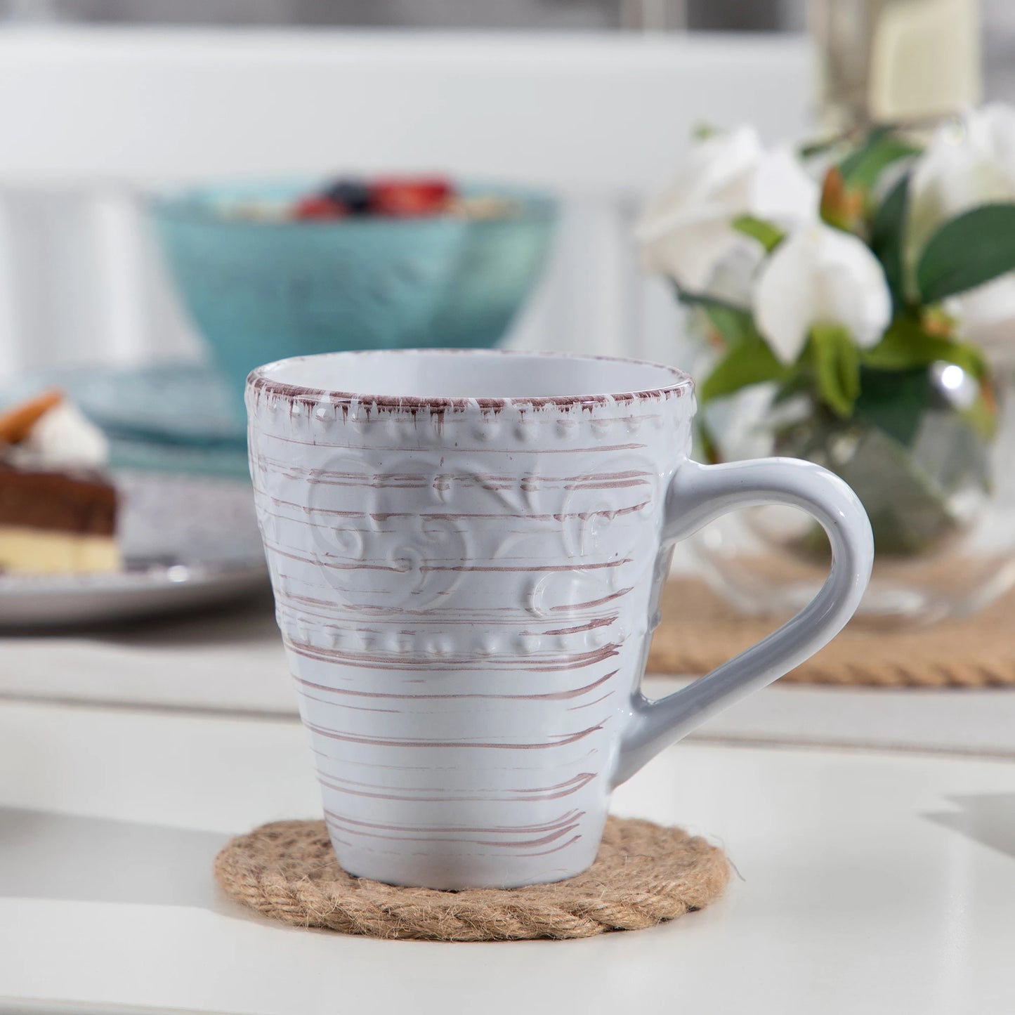 MALACASA Vine Ceramic Dinnerware Set Stoneware Tableware