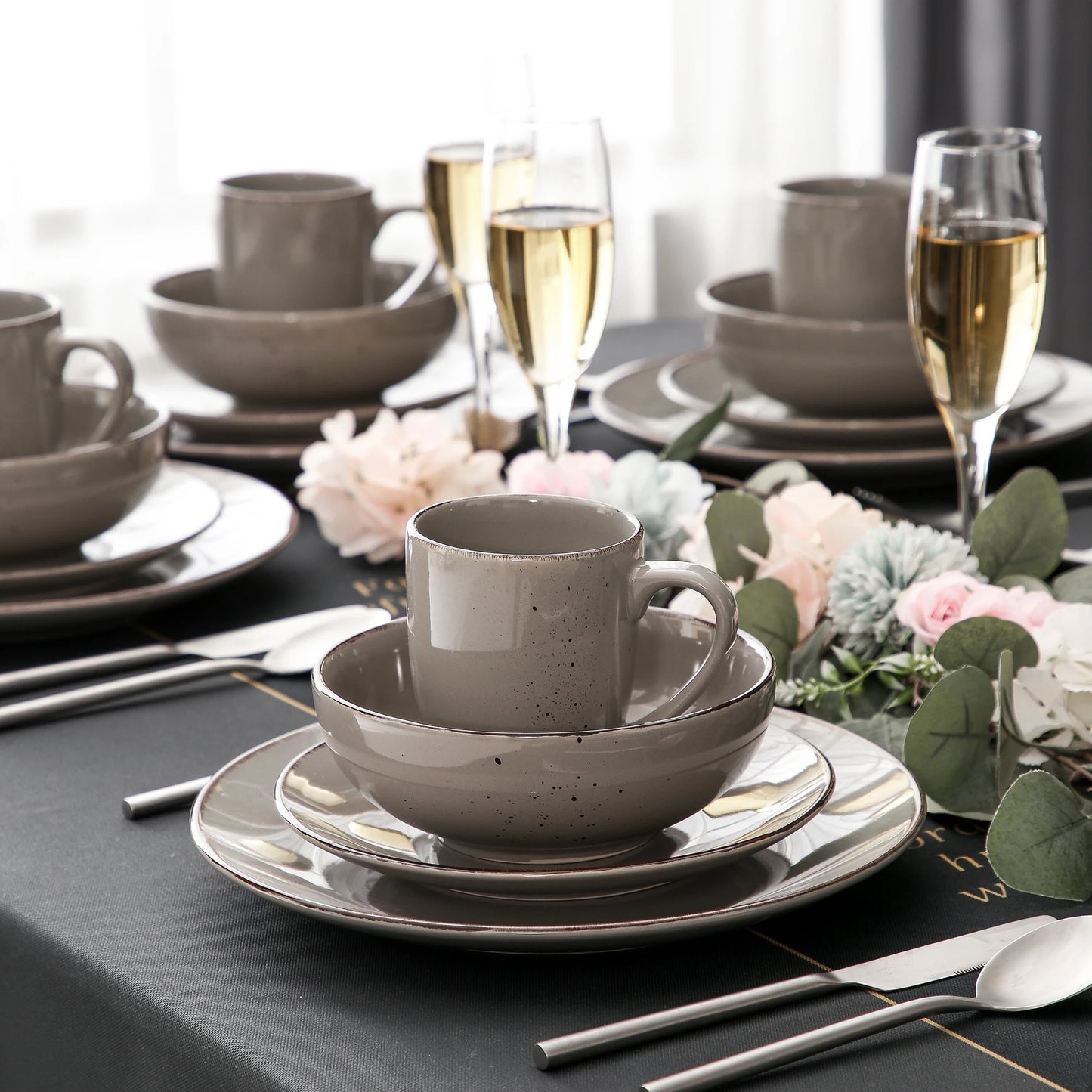 Malacasa Navia Stoneware Dinnerware Set Tableware Collection