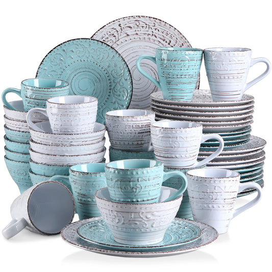 MALACASA Vine Ceramic Dinnerware Set Stoneware Tableware