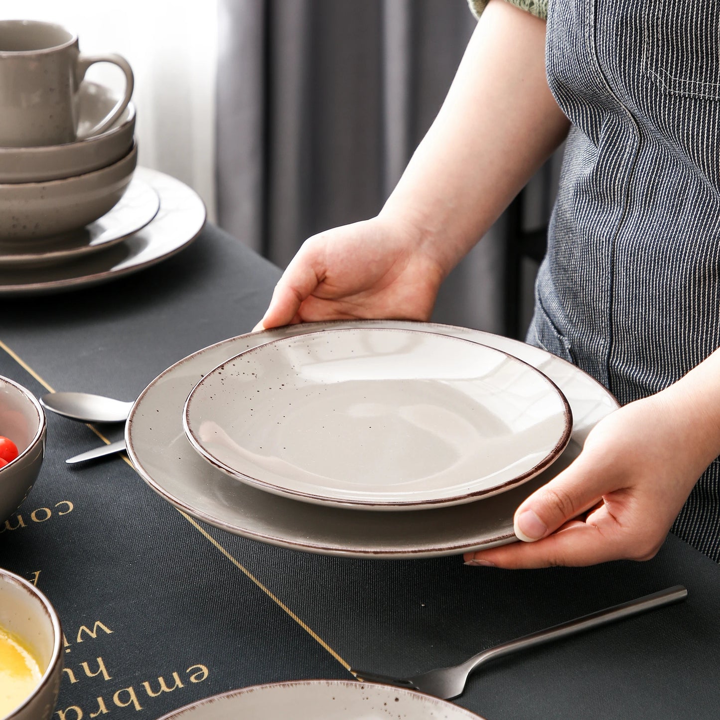 Malacasa Navia Stoneware Dinnerware Set Tableware Collection