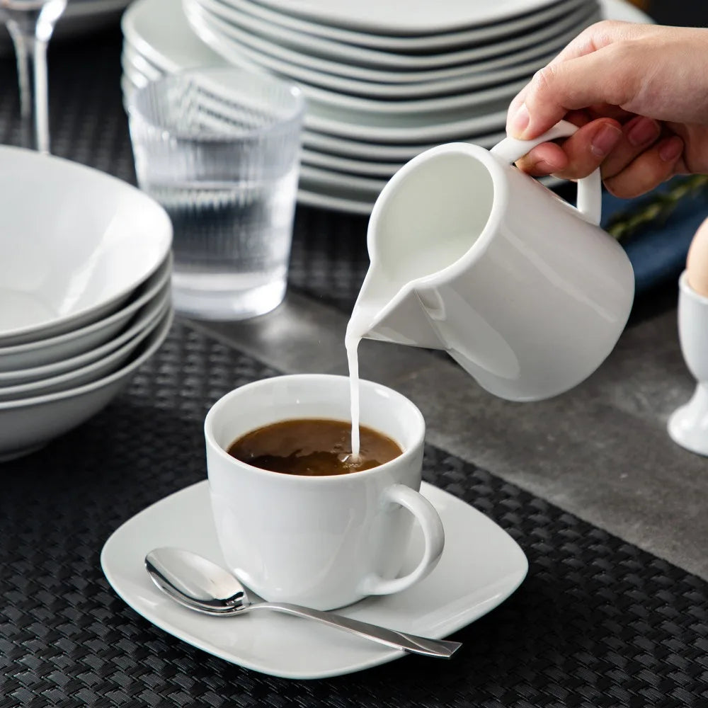 MALACASA Elisa Porcelain Dinnerware Set With Cups And Bowls