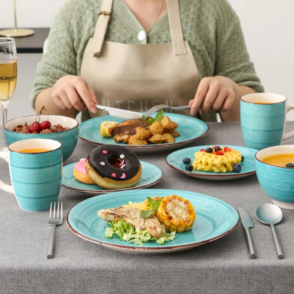 Malacasa BellaT Porcelain Dinnerware Set For Everyday Dining And Entertaining