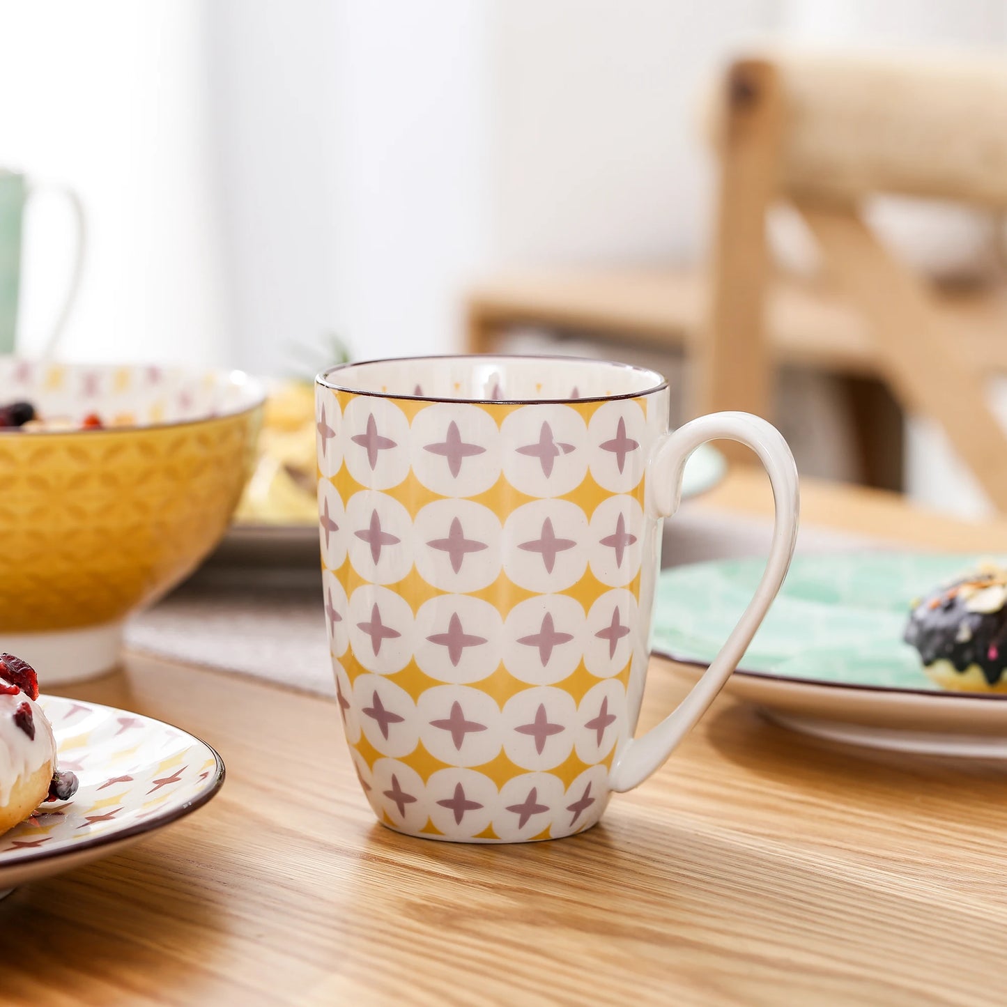 MALACASA Tulip Porcelain Dinnerware Set 4 Design Collection