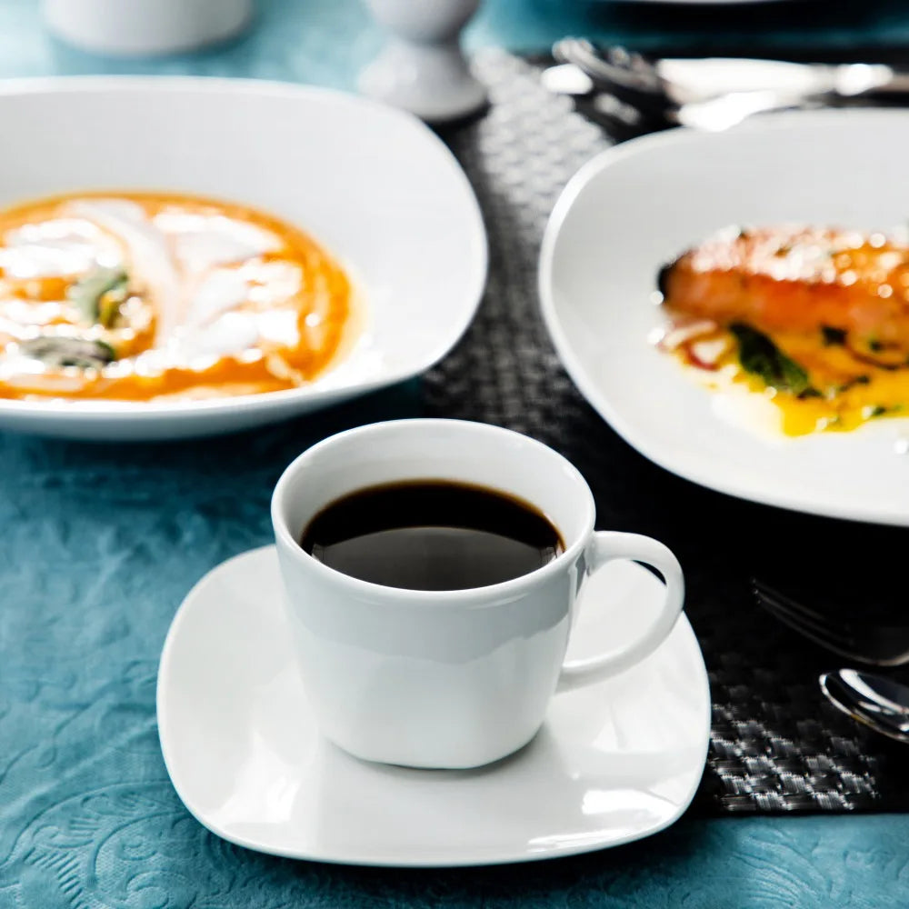 MALACASA Elisa Porcelain Dinnerware Set With Cups And Bowls