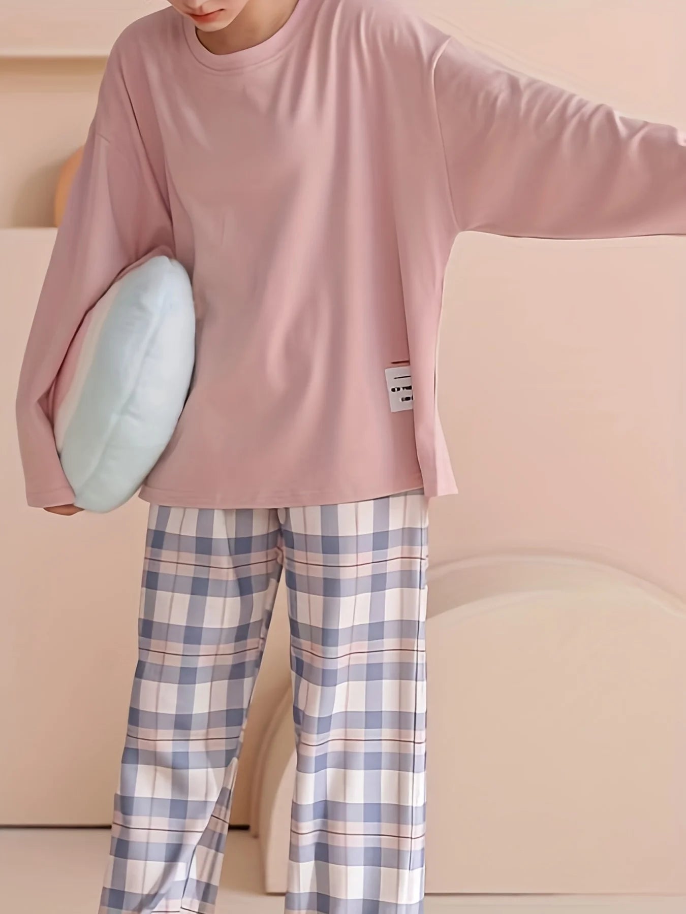 2-Piece Spring and Autumn Pajamas Set for Women Long Sleeve Korean Fashion Casual Sleepwear Loungewear Casual Pijama Set