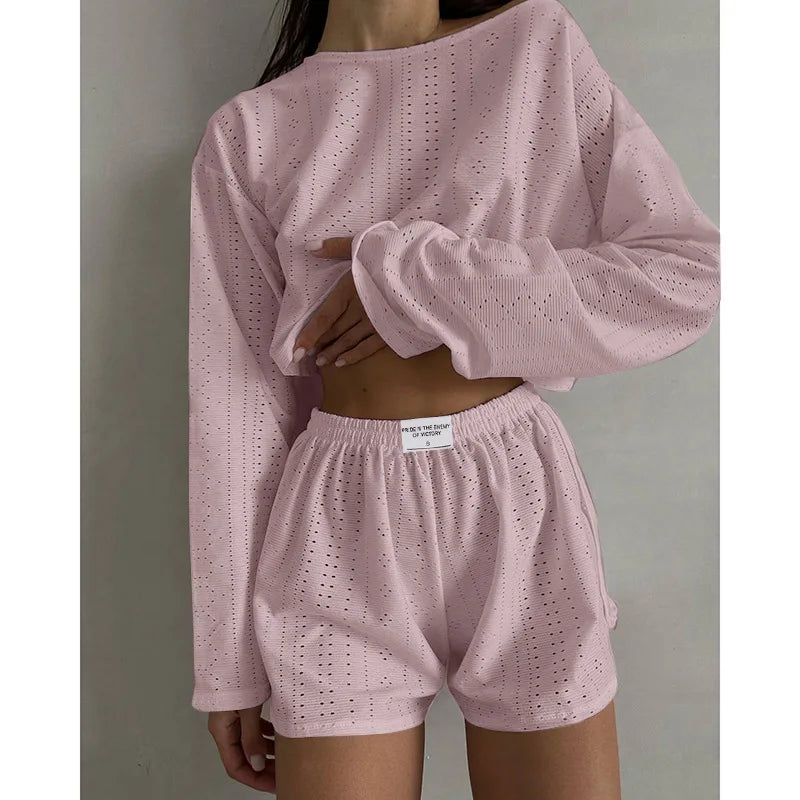 Women's Pajama Set Sleepwear With Shorts 2 Piece Loungewear