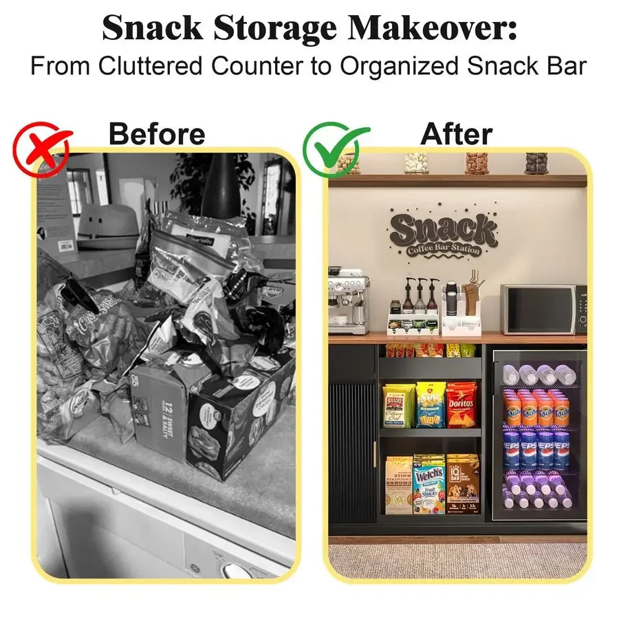 XMSJ Snack Bar Cabinet With Fridge Space And Candy Display