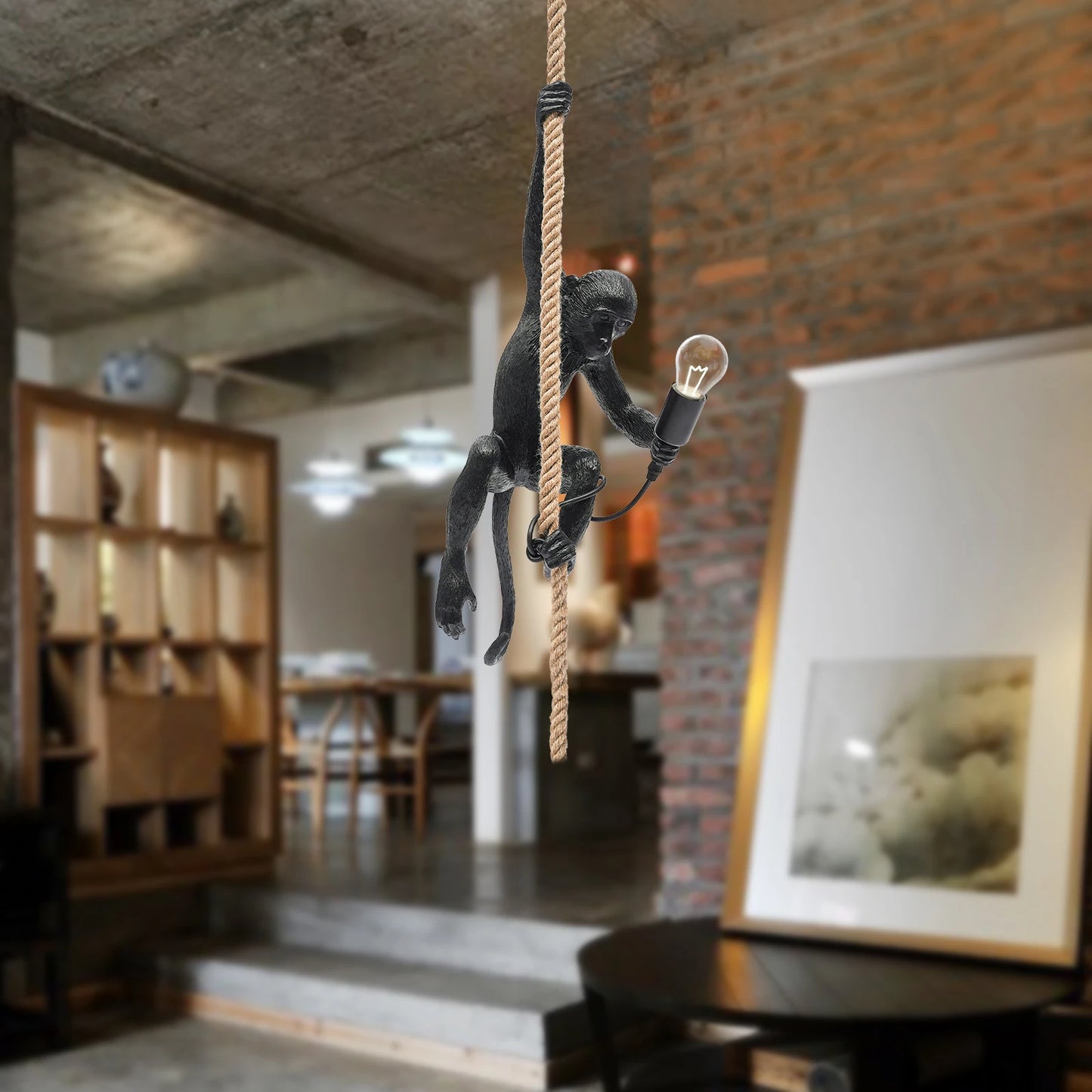 Monkey Chandelier Pendant Light With Adjustable Chain And E26 Socket