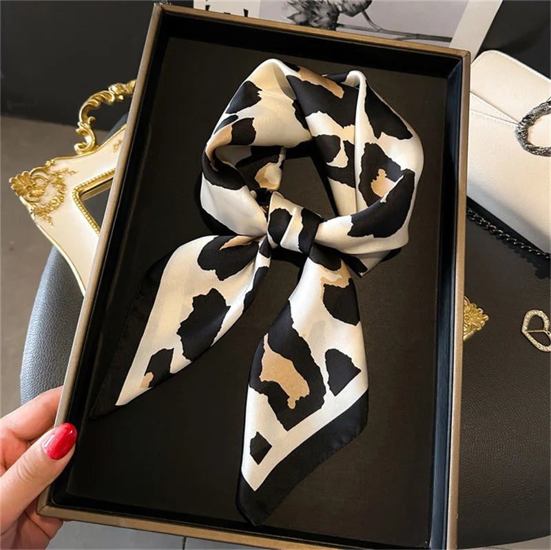 Printed Womens Polyester Scarf Square Shawl Luxury Design
