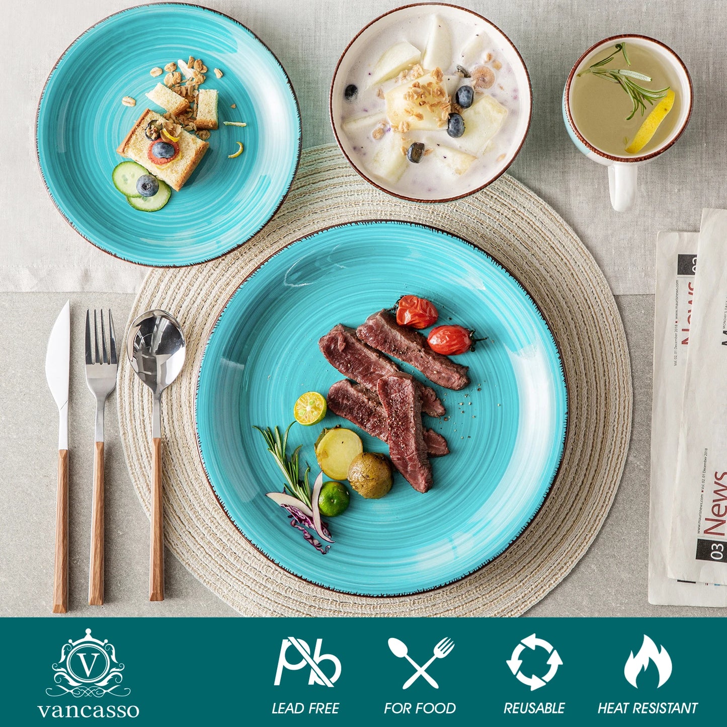 Malacasa BellaT Porcelain Dinnerware Set For Everyday Dining And Entertaining