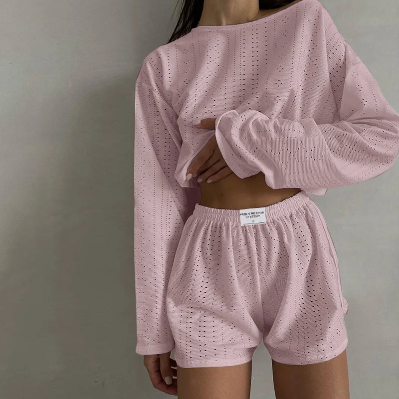 Women's Pajama Set Sleepwear With Shorts 2 Piece Loungewear