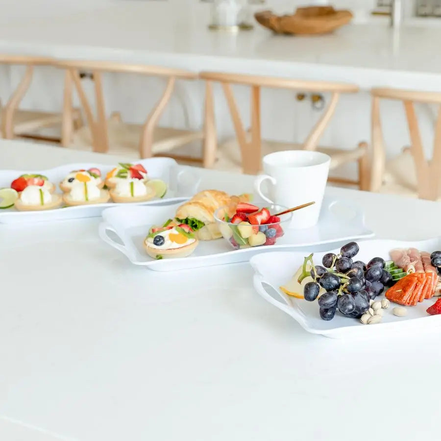 Melamine Serving Tray With Handles Dishwasher Safe