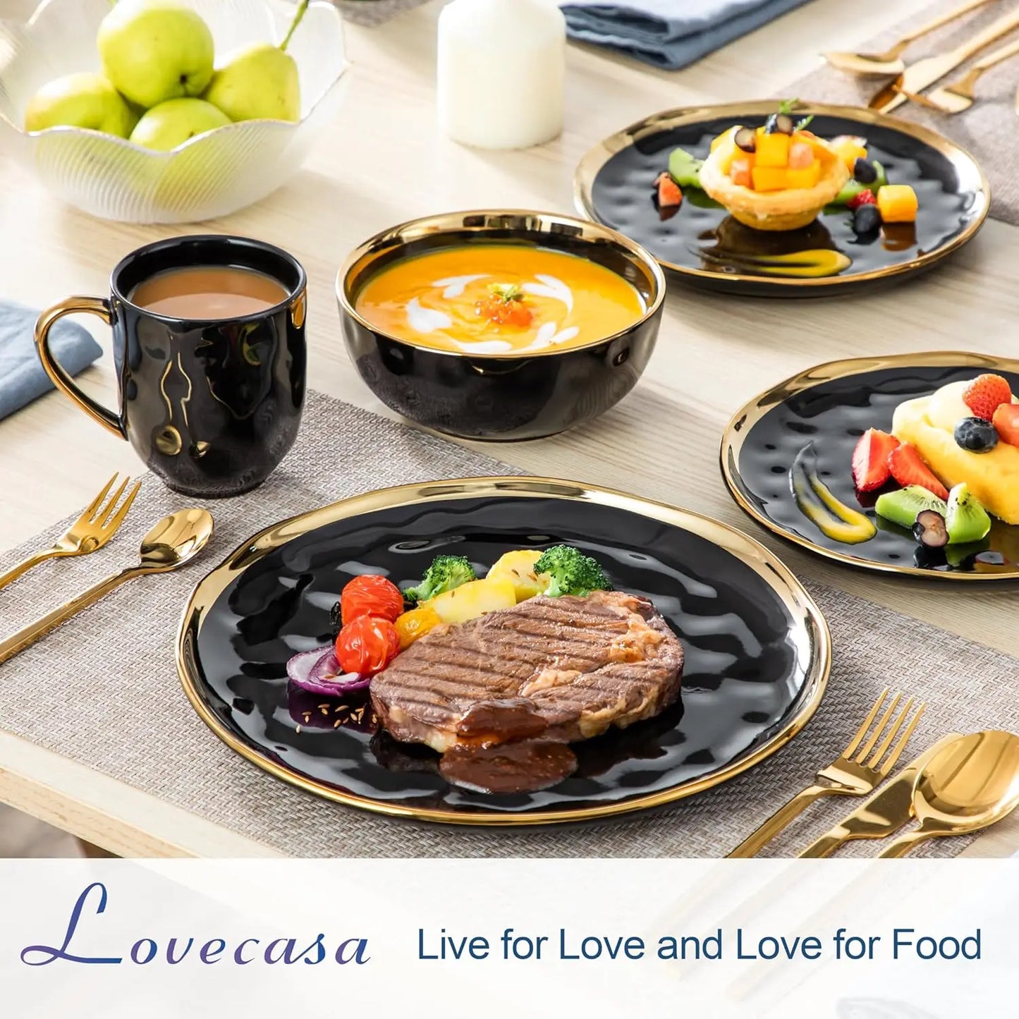 Porcelain Dinnerware Set For Four Dishwasher Safe Everyday