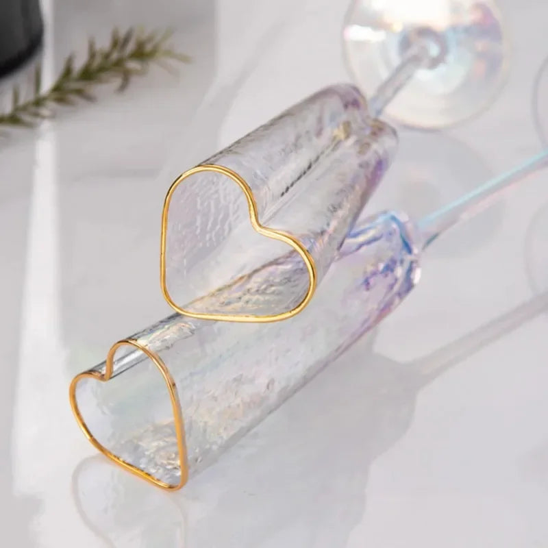 Heart Shaped Glass Goblet Durable Wine Glass For Home Parties