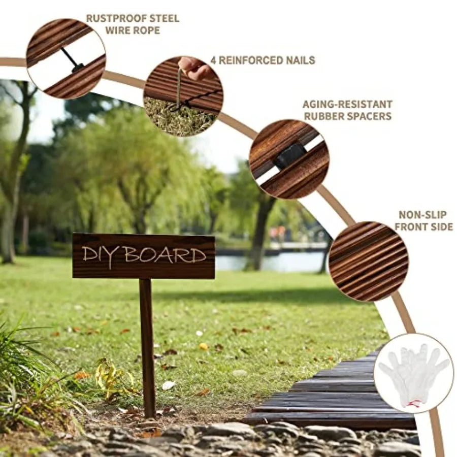 Wooden Garden Pathway Cedar Walkway For Outdoor Patio