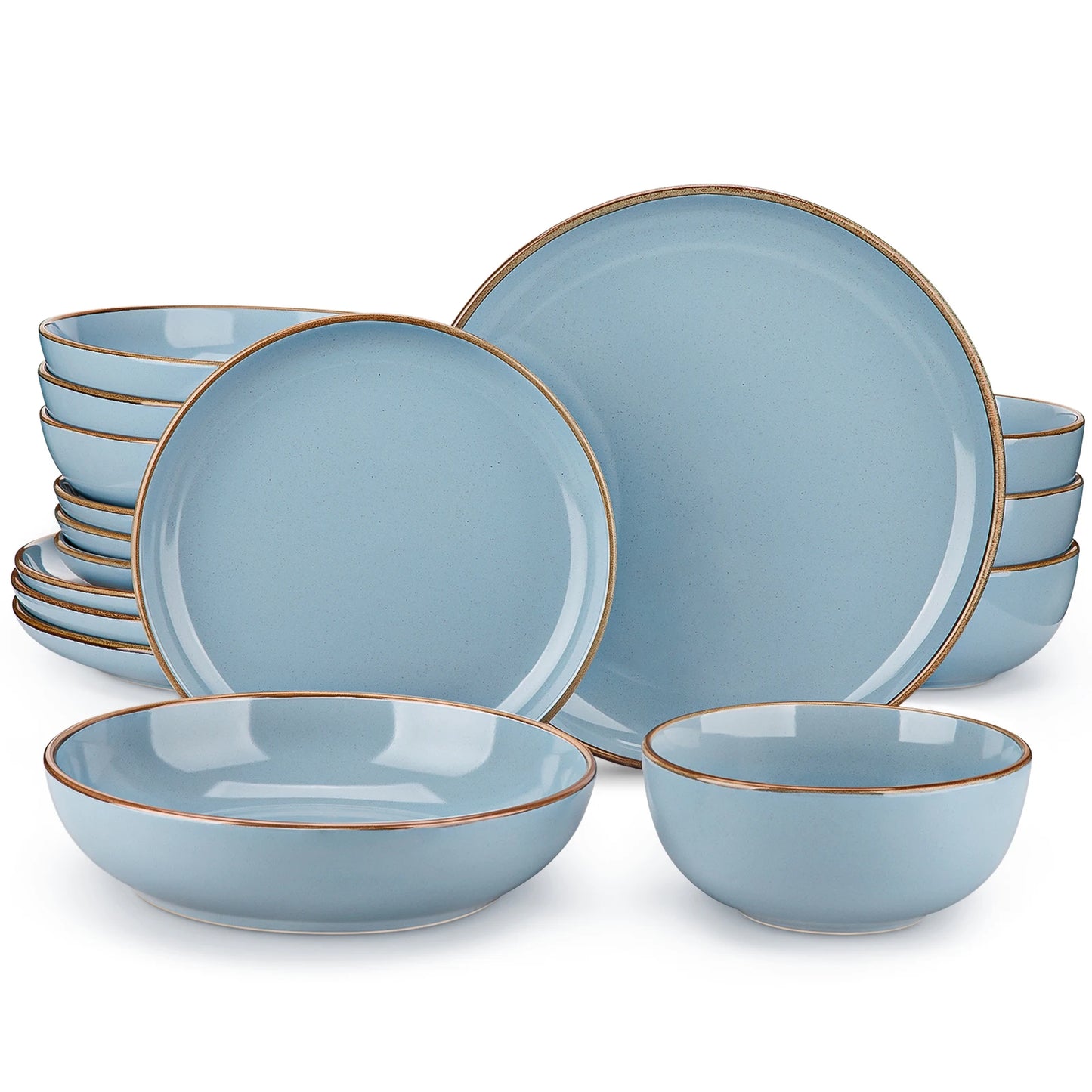 MALACASA Nymph Ceramic Dinnerware Set 16 32 Pieces Glazed Tableware