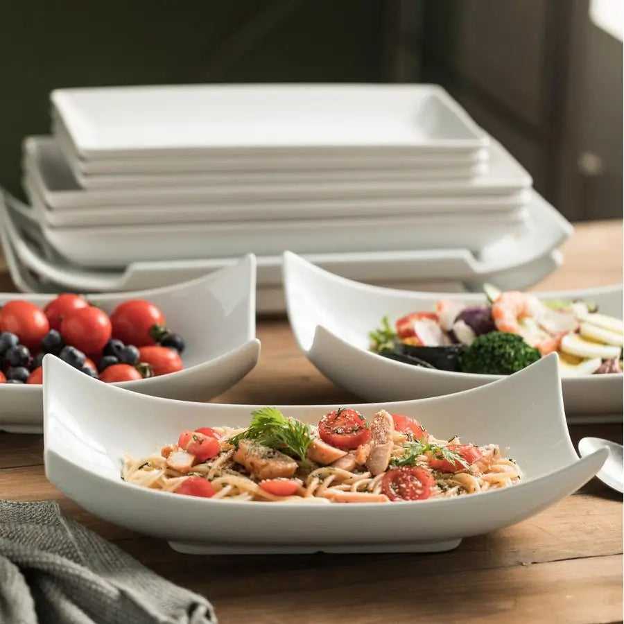 Porcelain Serving Dishes Set For Entertaining Elegant Tableware