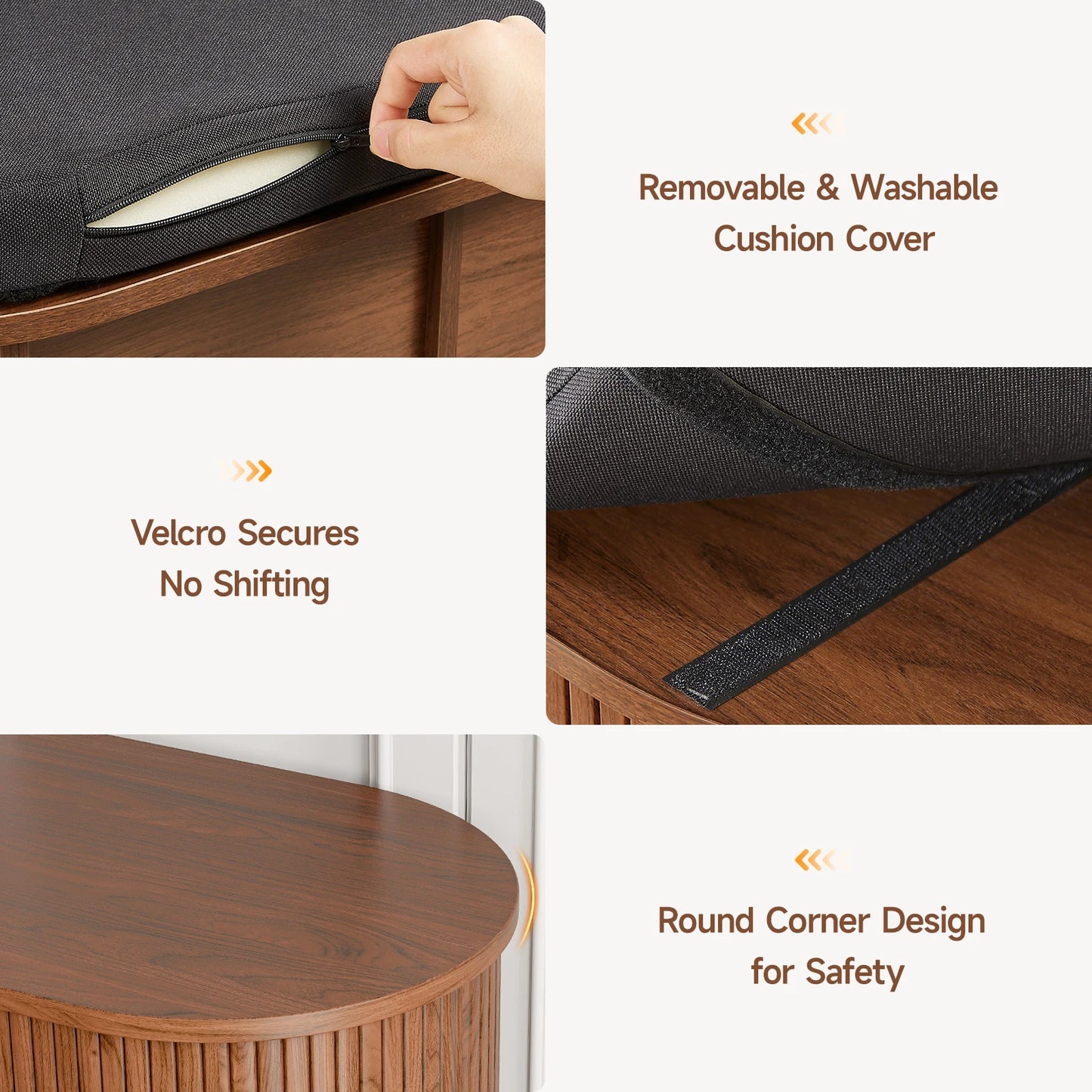 Shoe Storage Bench 3 Tier Organizer With Cushion