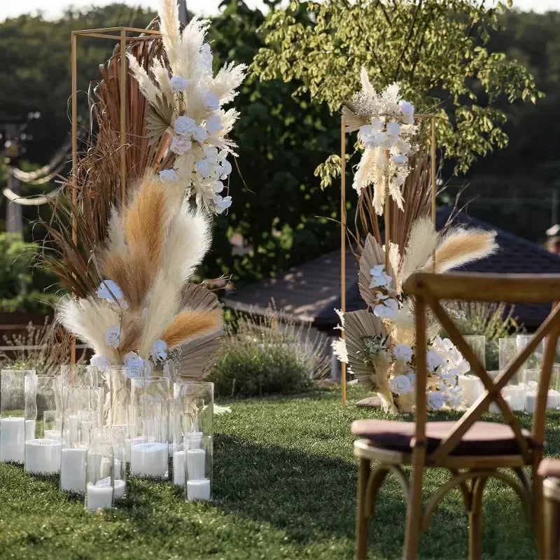 10pcs/set 10-Piece Black Faux Pampas Grass Floral Arrangement for Halloween, Wedding Centerpieces, Home Decor, Boho Style