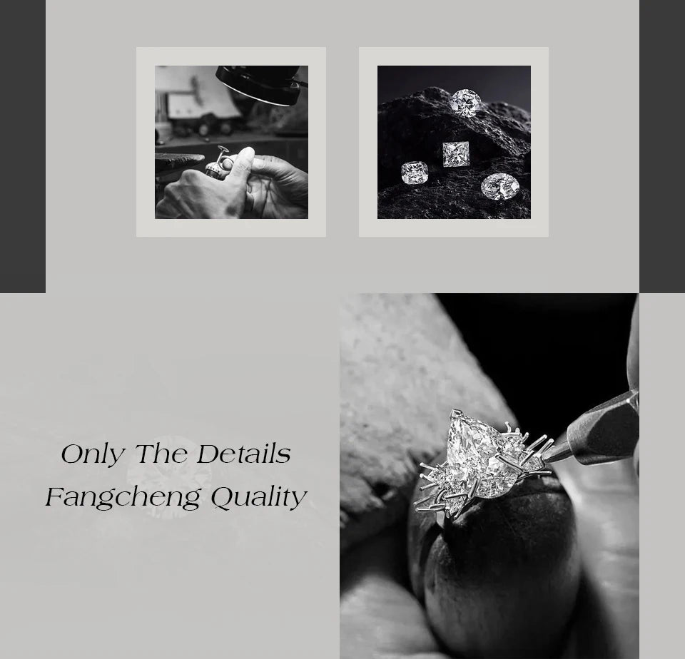 Moissanite Ring For Women Oval S925 Silver Engagement