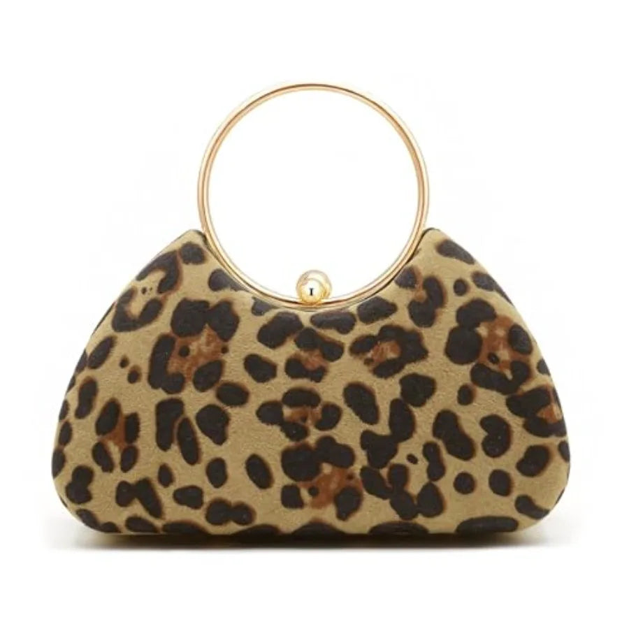 Elegant Vinyl Evening Clutch Purse With Removable Chain Strap