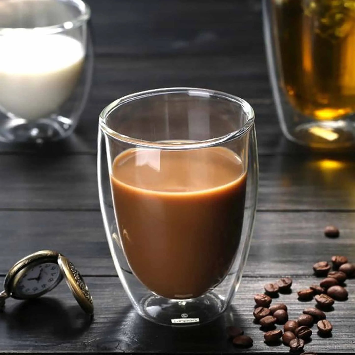 Double Wall Glass Cup Insulated Tumbler For Coffee And Tea