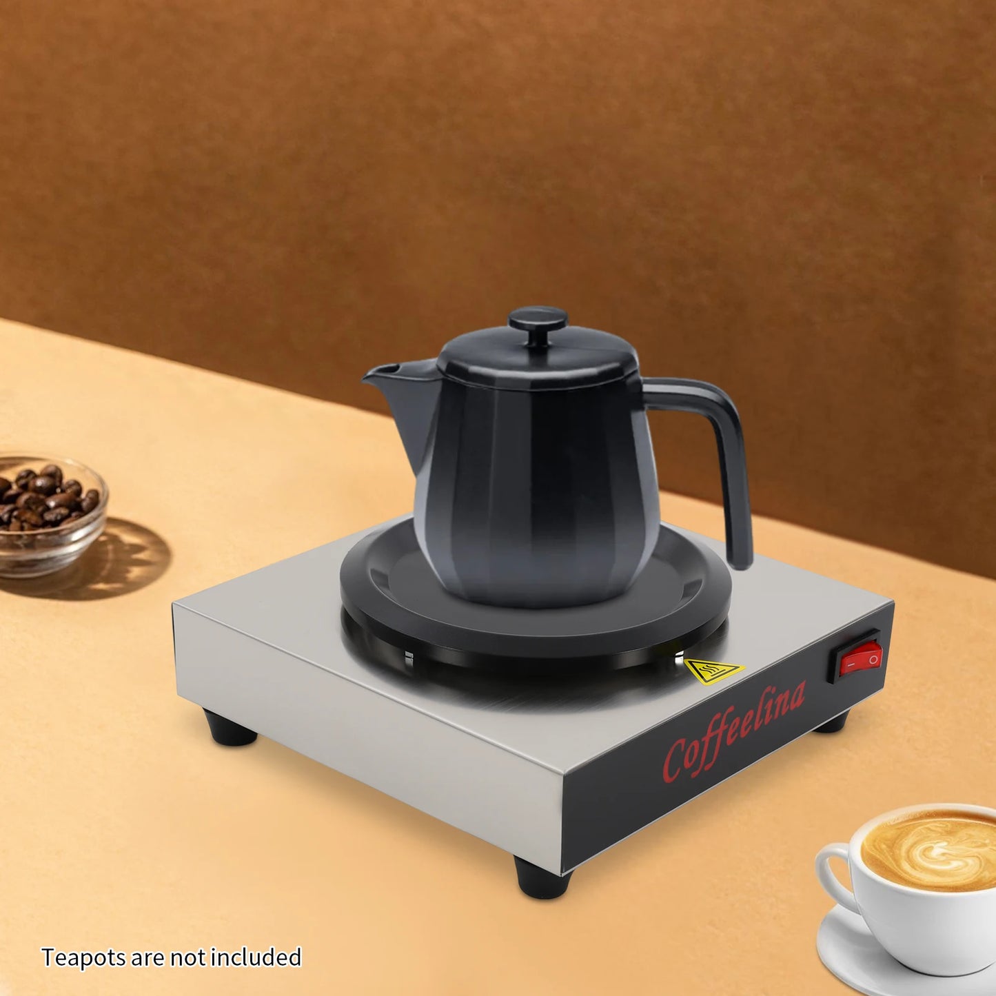 Commercial Large Cup Warmer 110V 80W with Heating Plate for Oversized Mugs Milk Jugs Soup Pots Office Restaurant Break Room Use