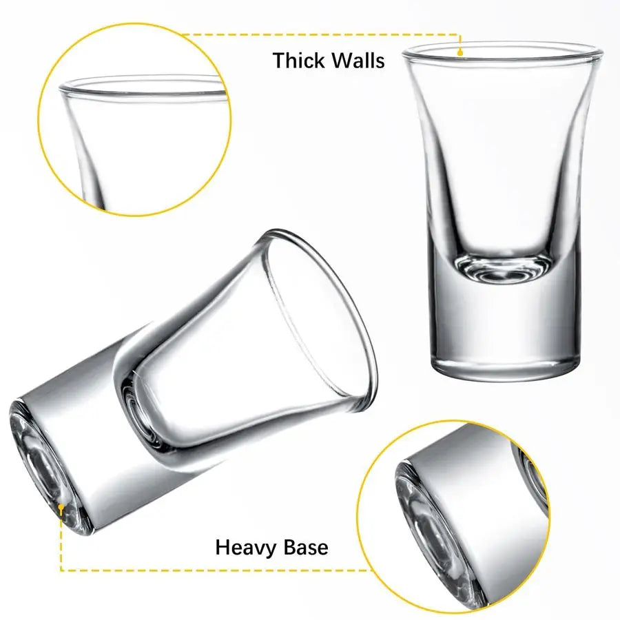 60 Pack Glass Shot Glasses With 10 Pourers For Bars
